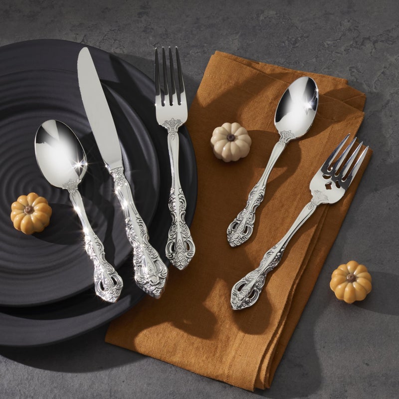 Oneida Silverware Set, Michelangelo Fine Flatware Tall Drink Spoon, Service For 1, Dishwasher Safe, 18/10 Stainless Steel, Mirror Finish, Home and Kitchen Utensils, Long Drink Spoon (Silver, 1 Piece) - Image 3